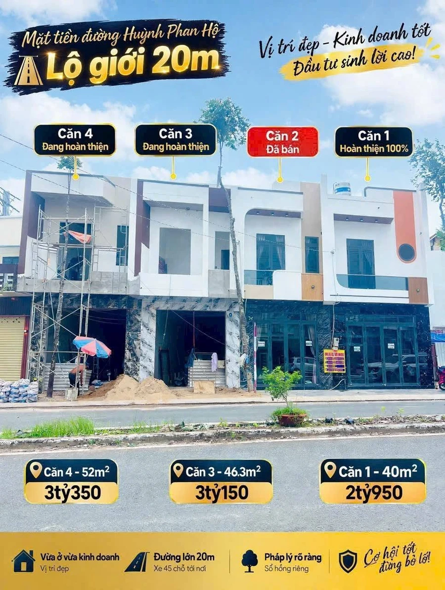 Bán nhà trệt lầu mặt tiền Huỳnh Phan Hộ, Cần Thơ, 85m², 2 PN - Ảnh 1