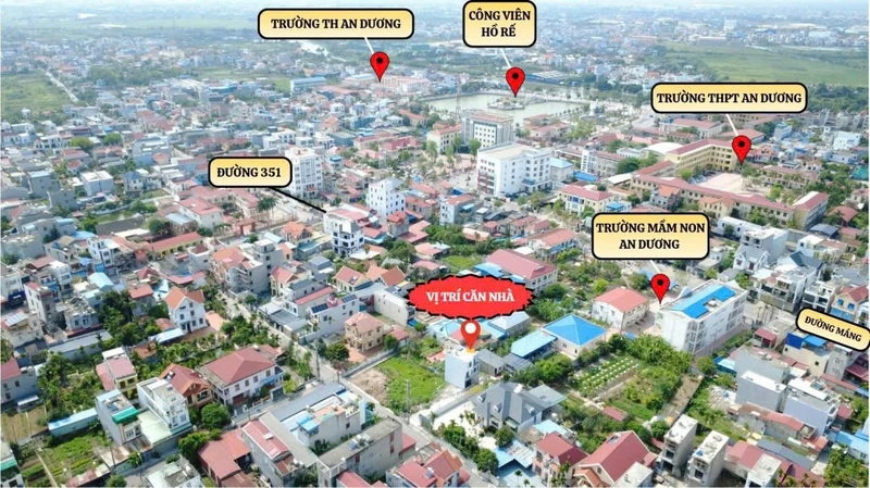 Bán nhà 3 tầng 45m² An Dương Hải Phòng