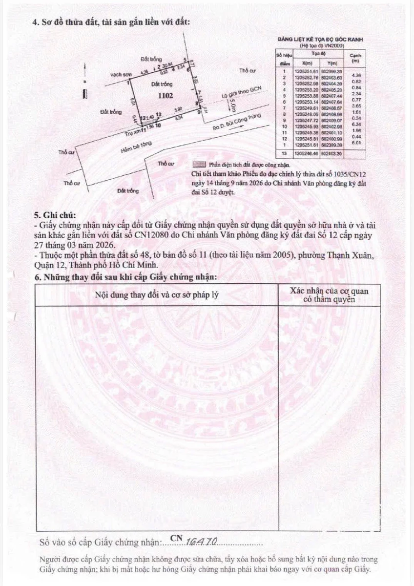 Bán đất sổ riêng 51m2 Hà Huy Giáp Quận 12, 1 tỷ 850 triệu - Ảnh thu nhỏ 4