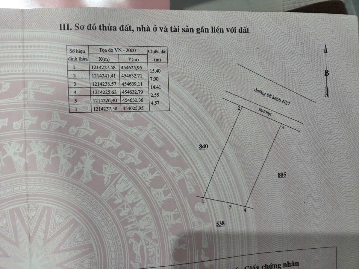 Bán đất thổ cư 104m² Hàm Liêm, Bình Thuận 420 triệu - Ảnh thu nhỏ 3