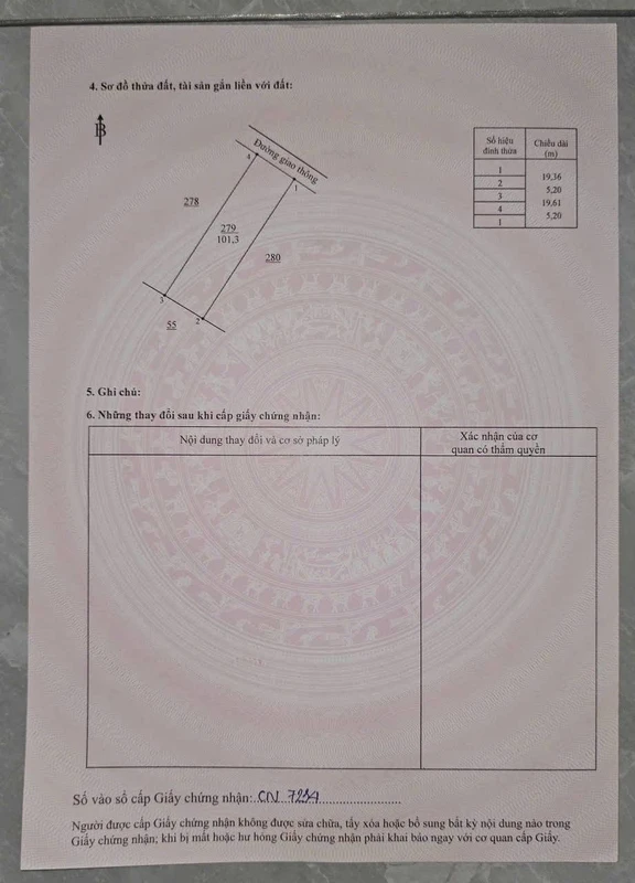 Bán đất thổ cư 5x20 sổ riêng, mặt tiền đường bê tông, Phường Hàng Gòn, Long Khánh, Đồng Nai