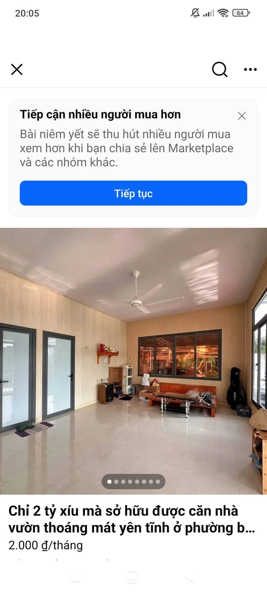 Bán nhà cấp 4 74m² 2 phòng ngủ 1 tỷ 050 Phạm Thị Ngư Phan Thiết - Ảnh thu nhỏ 2