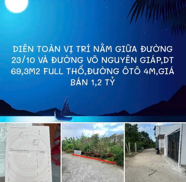 Bán đất 69,3m² mặt tiền Quận 1, 1,2 tỷ