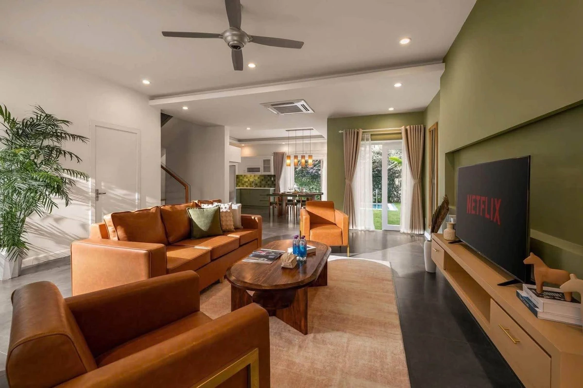 Cho thuê villa 2 tầng sân vườn 400m2 Ngũ Hành Sơn - Ảnh thu nhỏ 2