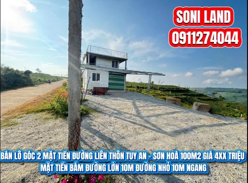 Bán lô góc 2 mặt tiền 104m2 Tuy An Phú Yên