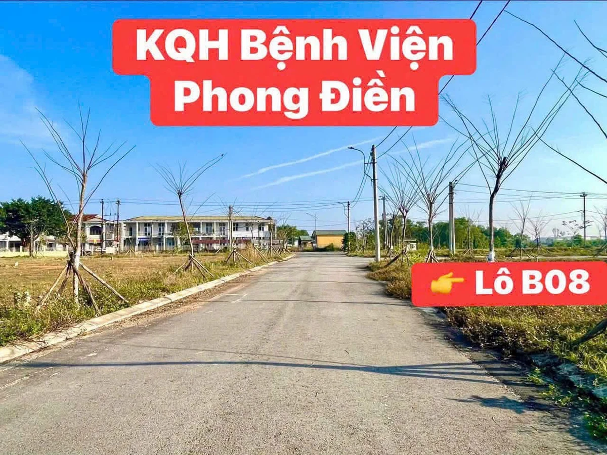 Bán đất thổ cư 180m2 lô B08 KQH Bệnh viện Phong Điền, Huế giá 850 triệu - Ảnh 1