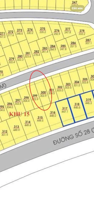 Bán đất bến du thuyền Nha Trang 303,9m2 - Giá 42,5 tr/m2. Đường Xuân Thuỷ, Vĩnh Hoà. Giá siêu rẻ - Ảnh thu nhỏ 3