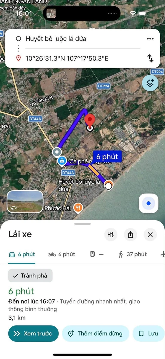 Bán đất 557m2 gần biển Phước Hải 2 tỷ 350 - Ảnh thu nhỏ 2