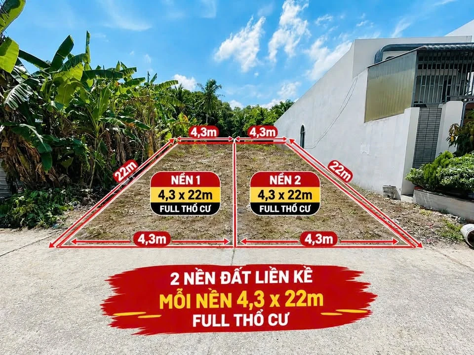Bán cặp nền hẻm ô tô Liên Hương 96.8m² - 1 tỷ 3 - Ảnh 1