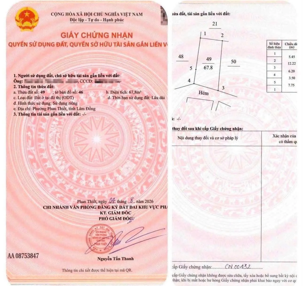 Bán đất nền 67,8m² Bình Hưng Phan Thiết, giá 1,25 tỷ - Ảnh 1