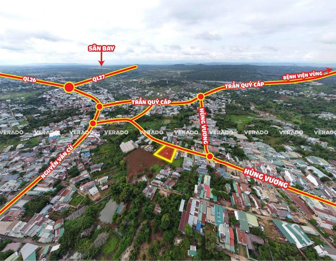 Bán đất 21m mặt tiền Hùng Vương, 1.045m², Buôn Ma Thuột - Ảnh thu nhỏ 2