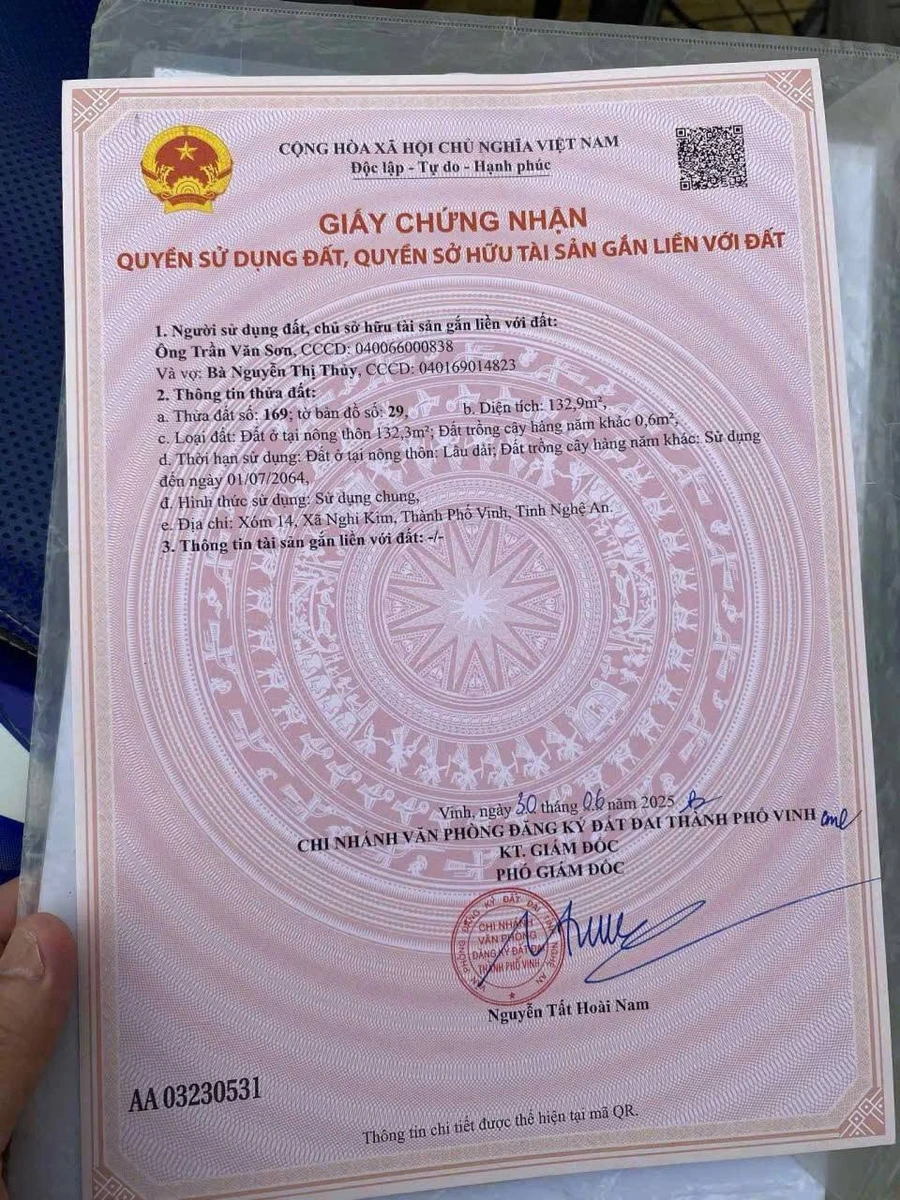 Bán lô đất 132.9m2 hướng đông nam gần bệnh viện ung bướu - Ảnh 1