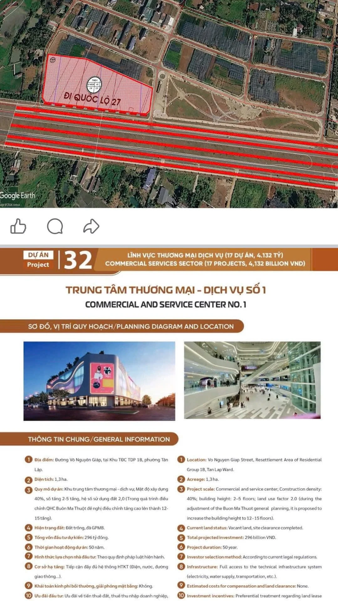 Bán đất 135m² gần TDC Hoà Thắng, giá 1.7 tỷ - Ảnh 1