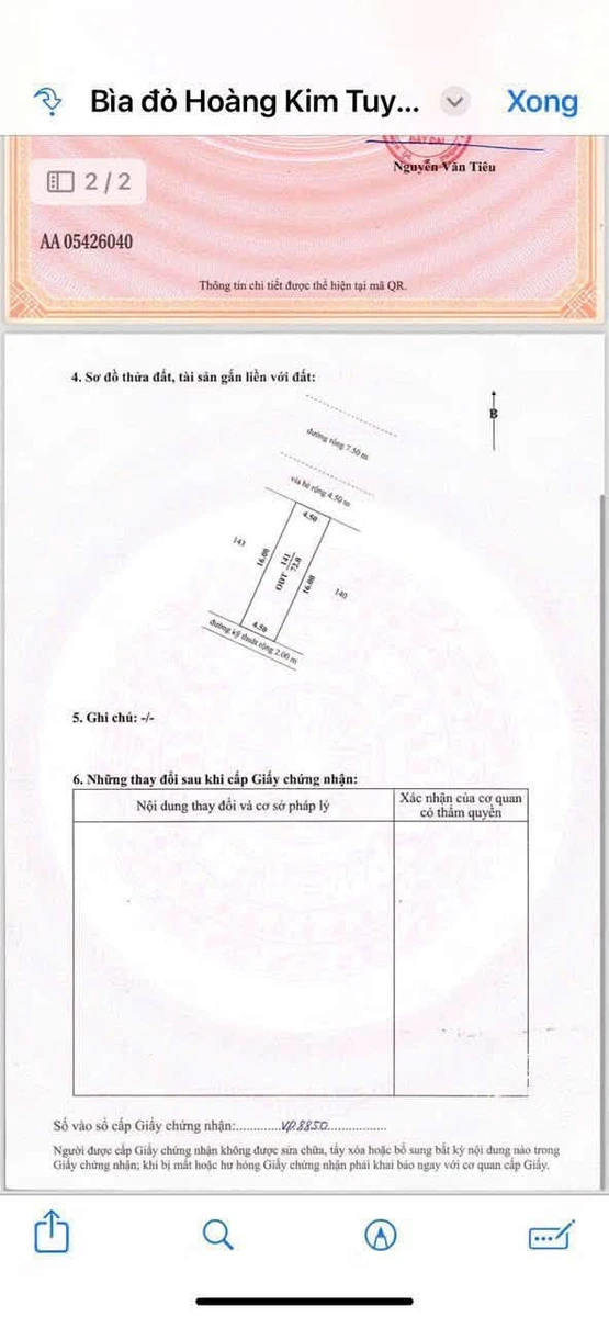 Bán lô đất 72m² mặt tiền 4,5m Hải Phòng 1 tỷ 9 - Ảnh thu nhỏ 2