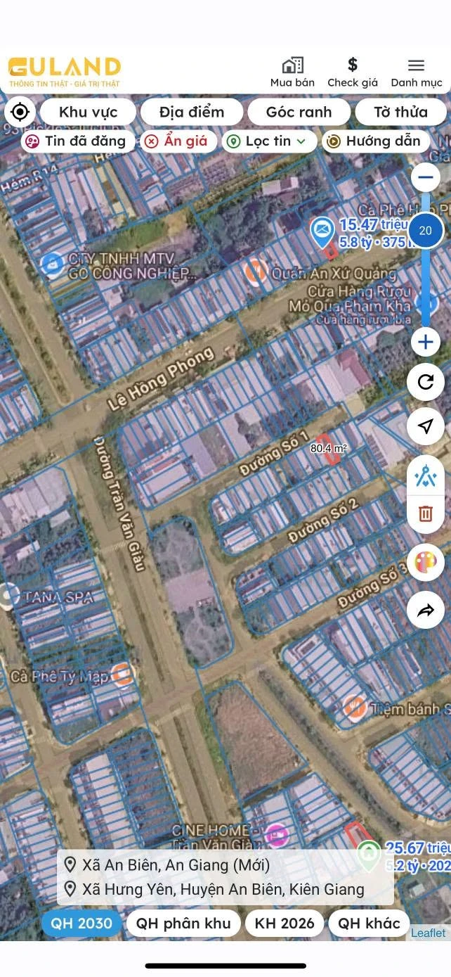 Bán đất nền Nam An Hoà 80m² Rạch Giá 1 tỷ 850 - Ảnh 1