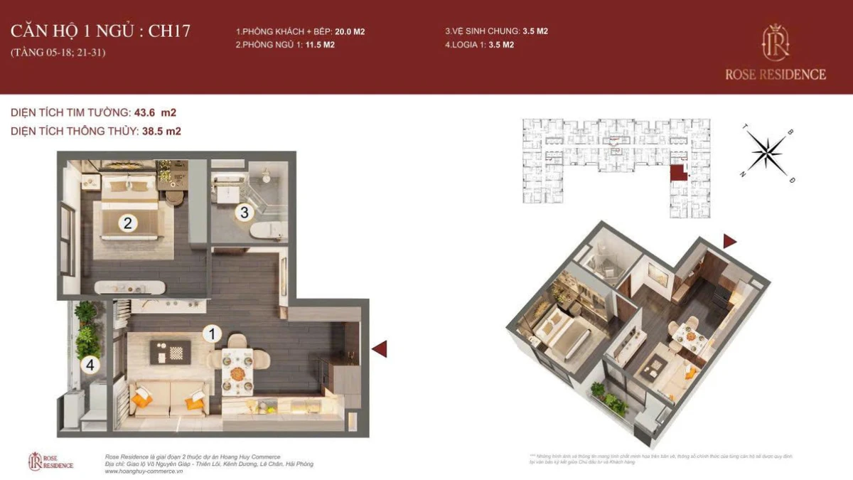 HH Rose Residence chỉ 1,7 tỷ. Liên hệ: 0888 206 *** - Ảnh thu nhỏ 5