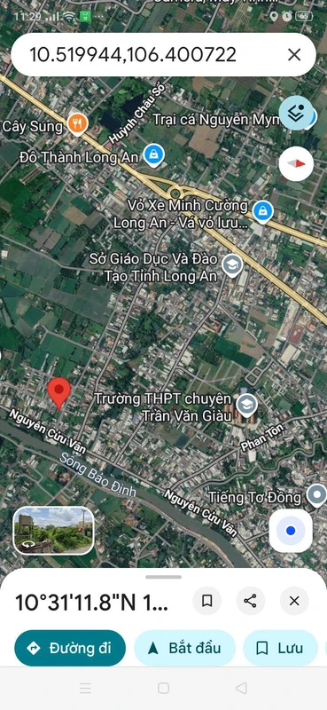 Bán đất nền ở đô thị 118,8m2 mặt đường lớn tại Phường 4, Tân An, Long An