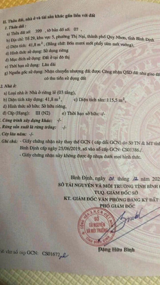 Bán nhà 3 tầng hẻm rộng 5m5, 43m2, 4PN, trung tâm chợ Đầm Quy Nhơn giá 3,3 tỷ - Ảnh 1
