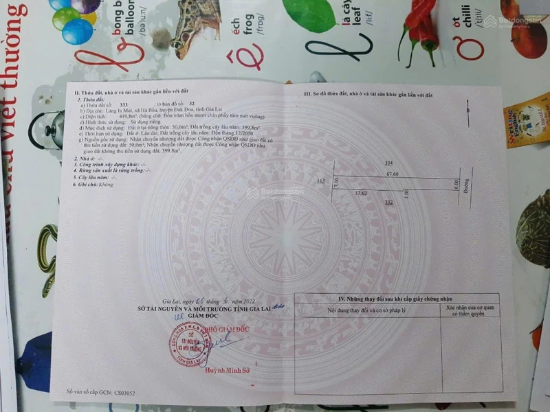 Bán lô đất 450m Đăk Đoa, Gia Lai khu dân cư đông đúc, 300m đến đường Quốc lộ 19B