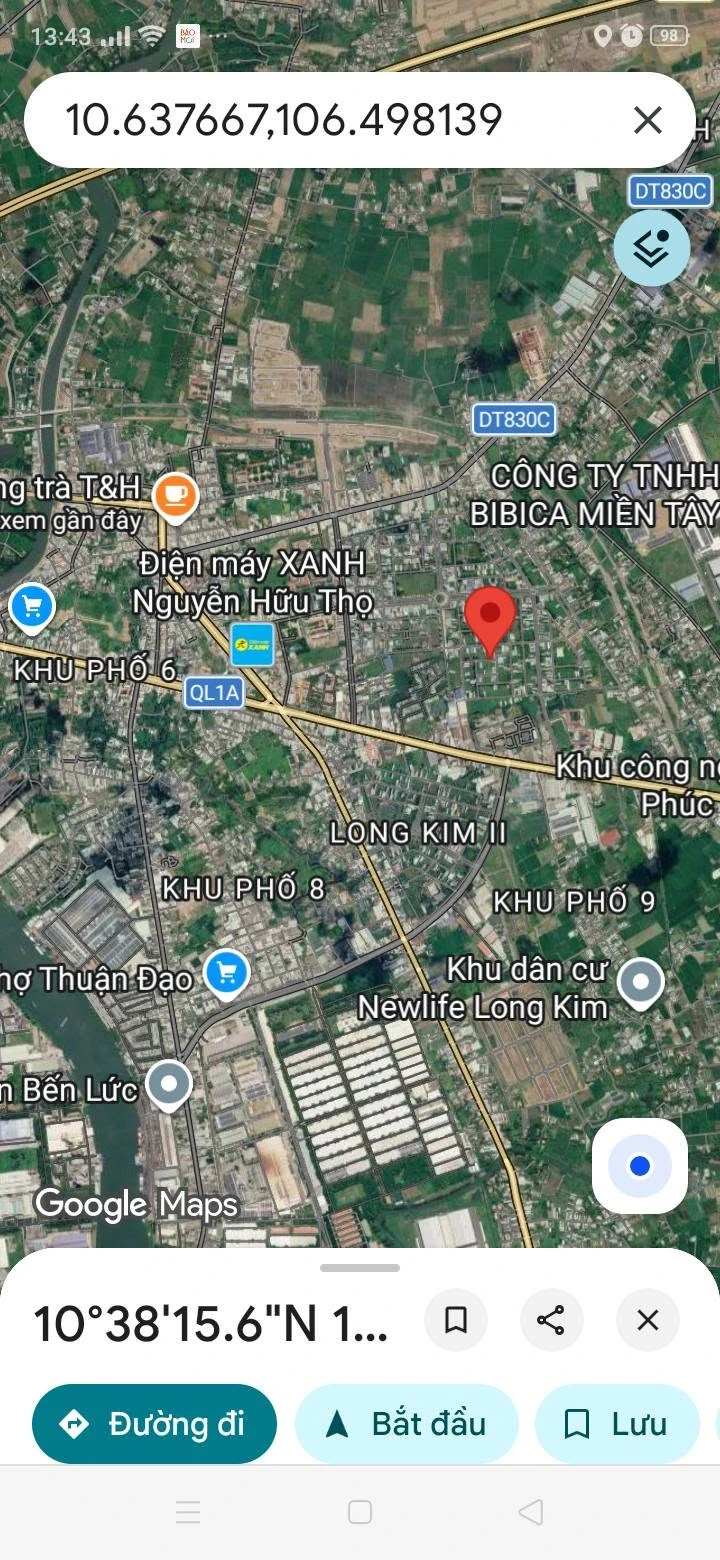 Bán nền thổ cư 144m2 KDC 135 trung tâm thị trấn Bến Lức giá 2,8 tỷ - Ảnh 1