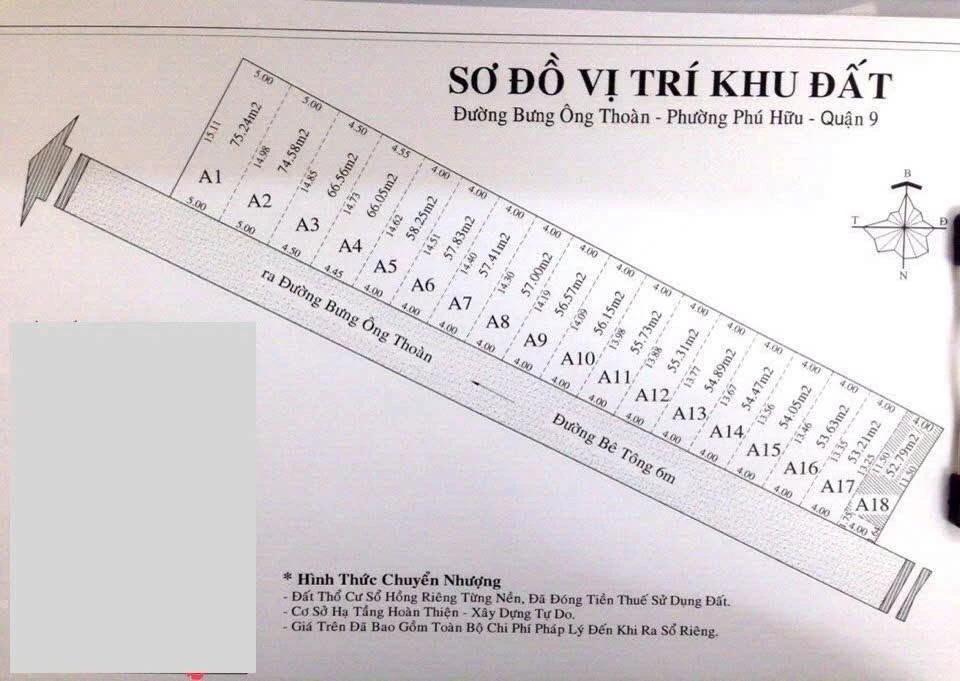 Bán lô đất 56.2m2 Bưng Ông Thoàn, Quận 9, 3.95 tỷ - Ảnh thu nhỏ 2