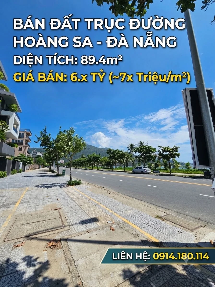 Bán đất biển Hoàng Sa Sơn Trà Đà Nẵng 89m2, giá 6 tỷ - Ảnh 1