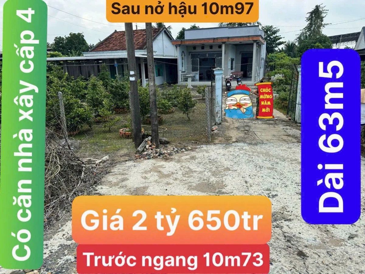Bán nền 417m2 mặt tiền Quốc lộ 80, Cần Thơ, giá 2 tỷ 650 triệu - Ảnh thu nhỏ 5