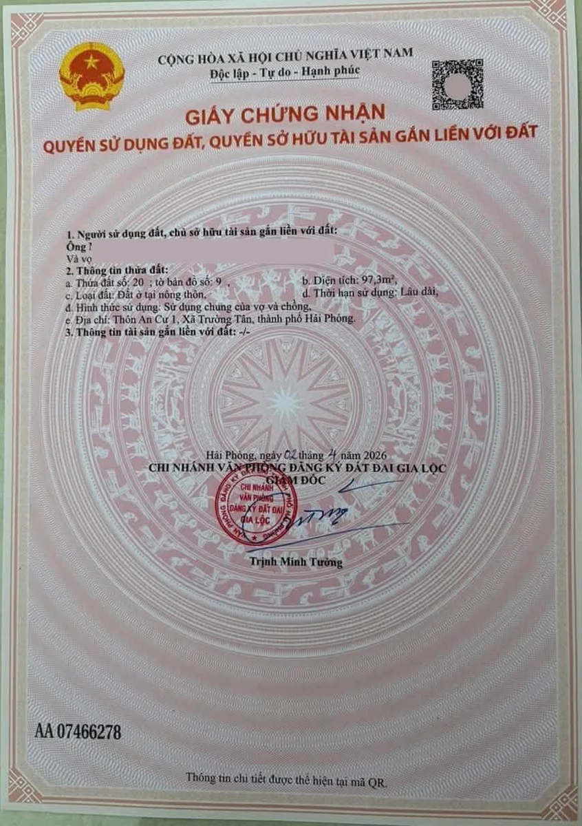 Bán lô đất mặt tiền 97,3m² Chợ Xã Đức Xương Gia Lộc Hải Dương - Ảnh thu nhỏ 5