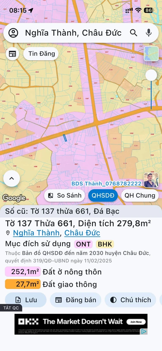 Bán lô đất mặt tiền 24m, 300m2, Xã Nghĩa Thành TP.HCM - Ảnh thu nhỏ 4