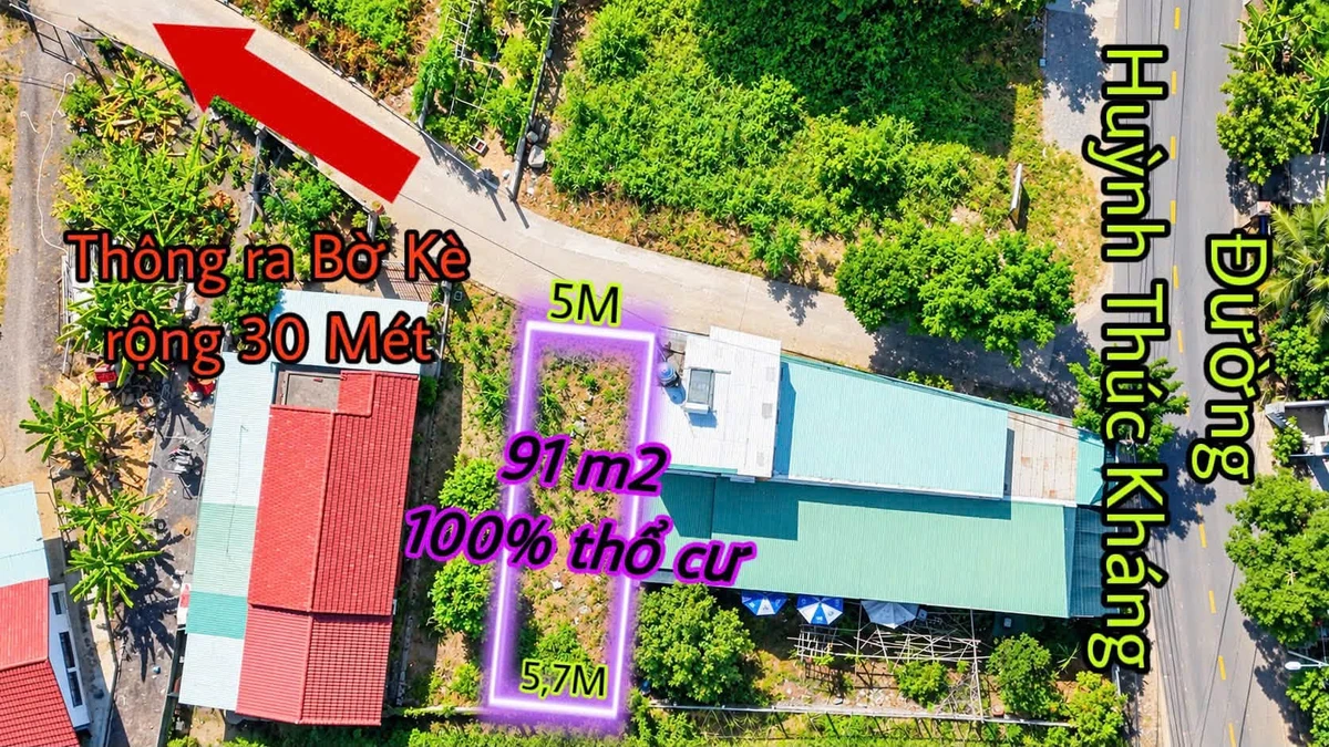 Bán đất 91m² Diên Toàn Khánh Hòa, 1 tỷ 590 - Ảnh thu nhỏ 2