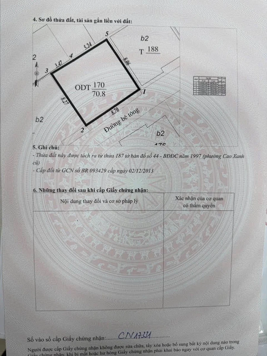 Bán đất 70.8m² mặt tiền 8.7m² ngõ Cao Xanh Nhà Bè - Ảnh thu nhỏ 2
