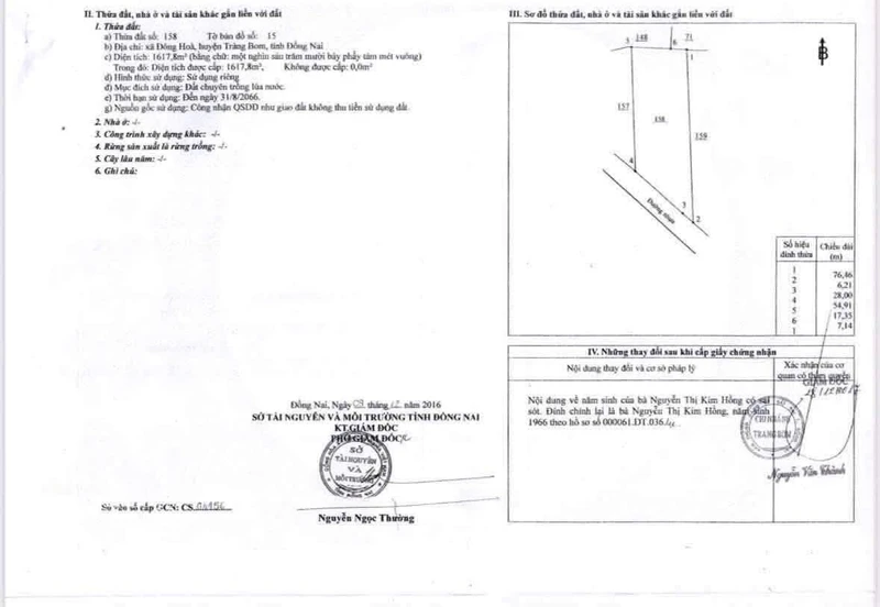 Bán nhà vườn 1.618m² Hưng Thịnh, Trảng Bom, Đồng Nai