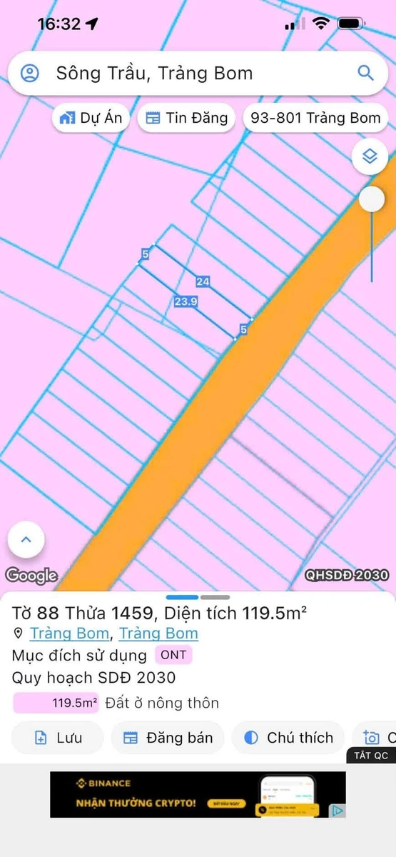Bán lô đất mặt tiền 120m² Đông Nai giá 1 tỷ 250 triệu - Ảnh 1
