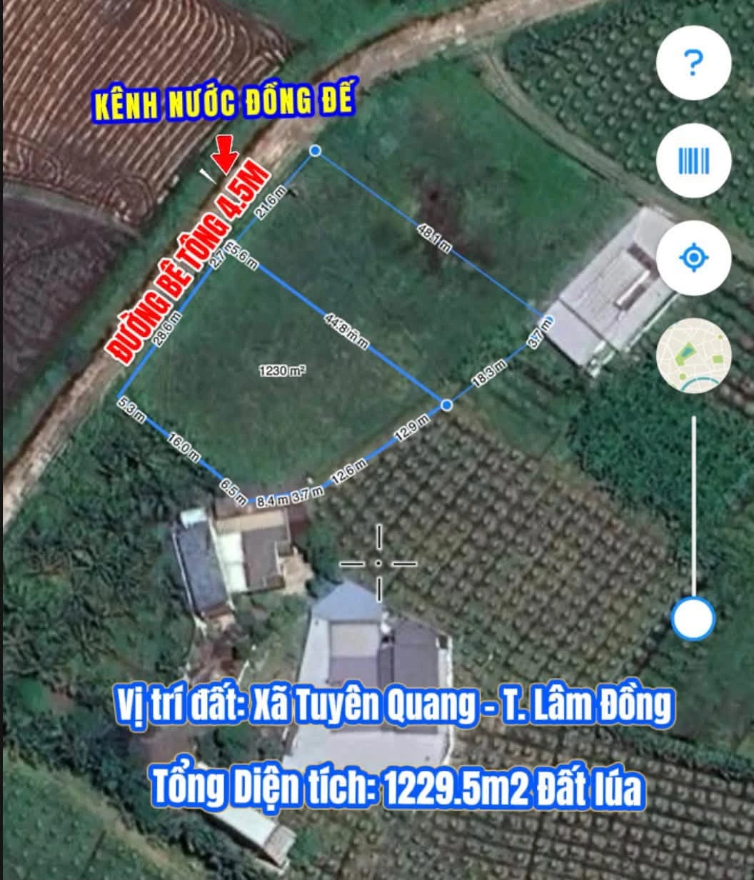 Bán đất sào mặt tiền kênh nước 2229.5m2 Lâm Đồng - Ảnh 1