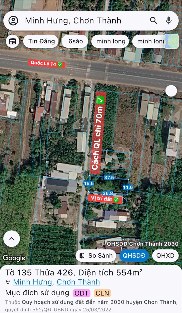 Bán đất 100m2 Minh Long, Quốc Lộ 14, giá 1 tỷ - Ảnh thu nhỏ 3