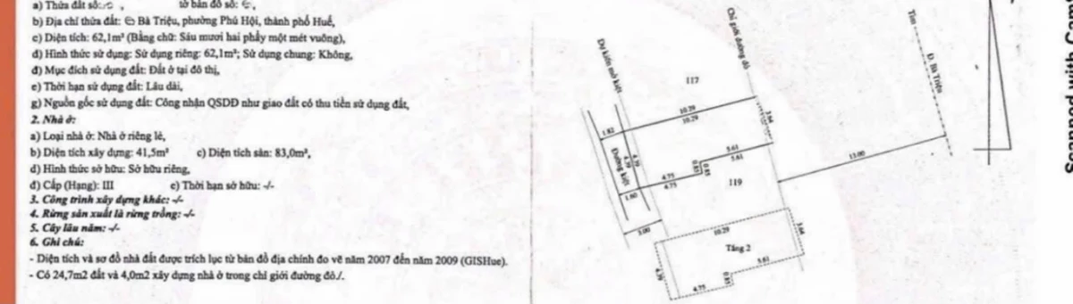 Bán nhà mặt tiền Bà Triều Huế, 62m2, 7,5 tỷ - Ảnh thu nhỏ 2