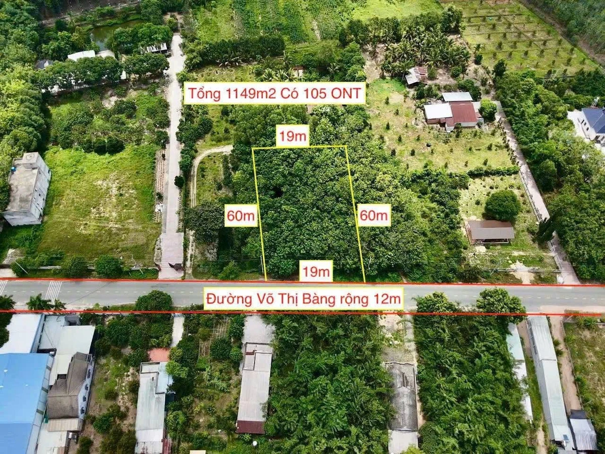 Bán lô đất mặt tiền Võ Thị Bàng, 1105 m², 4 tỷ 2 - Ảnh thu nhỏ 4