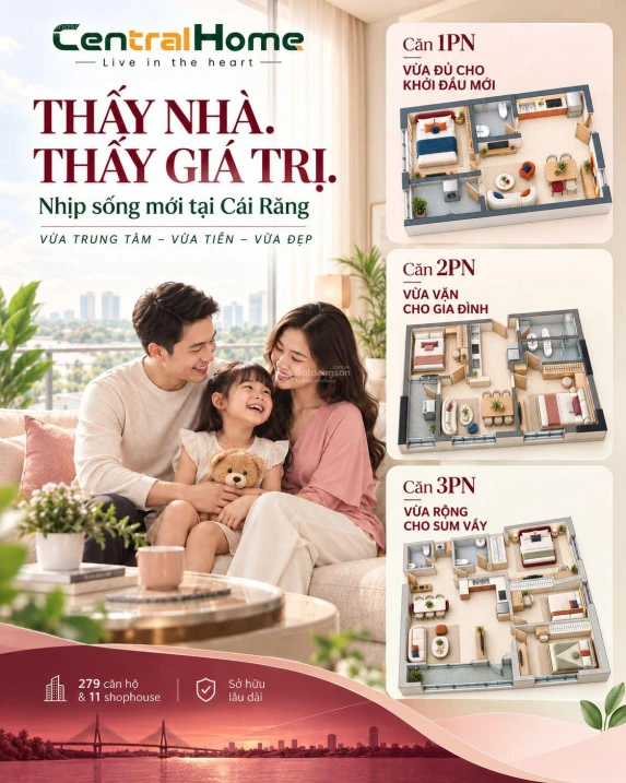 Căn hộ Central Home - Tâm điểm an cư giữa Nam Cần Thơ. Liên hệ xem nhà mẫu 0899 445 *** Minh Quân - Ảnh 1