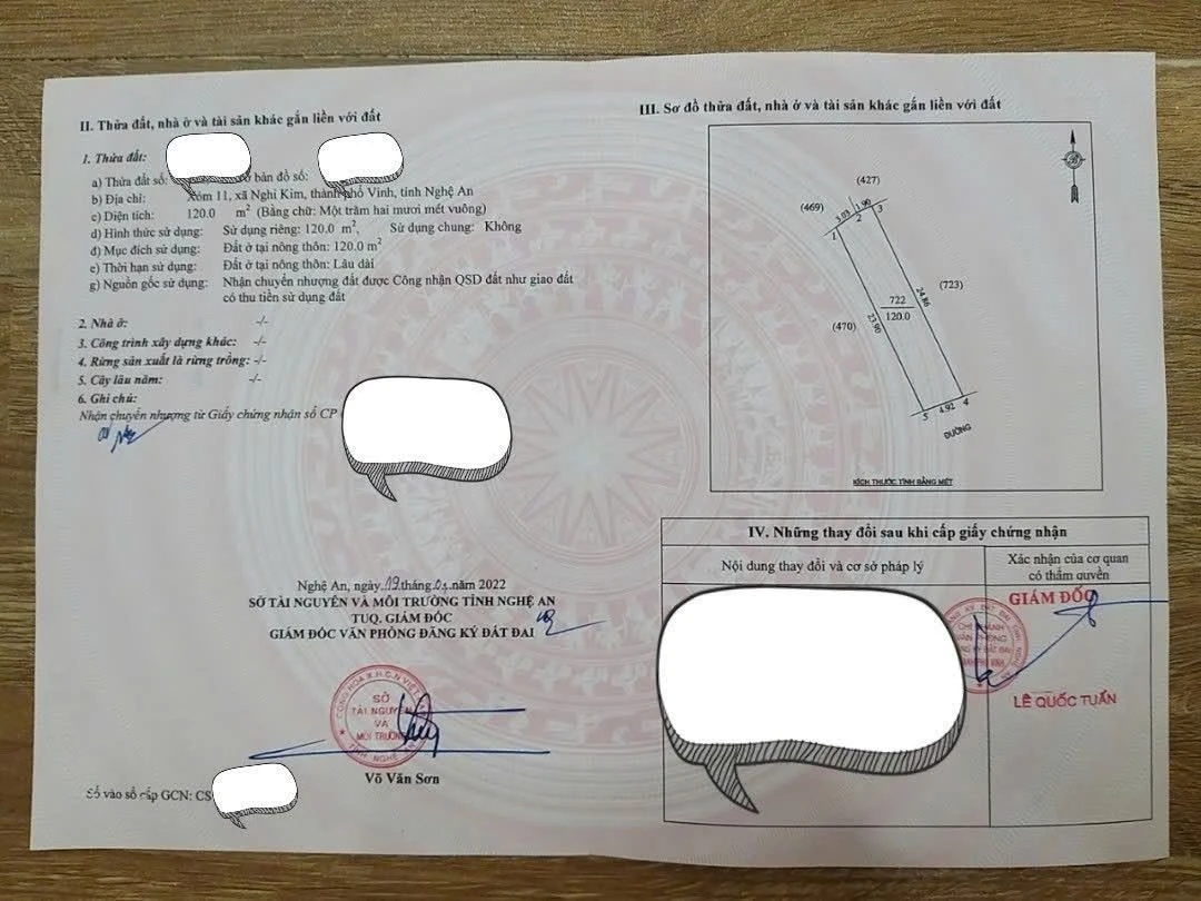 Bán đất Nghi Kim Vinh 120m2, full thổ cư, 1 tỷ 7 - Ảnh thu nhỏ 2