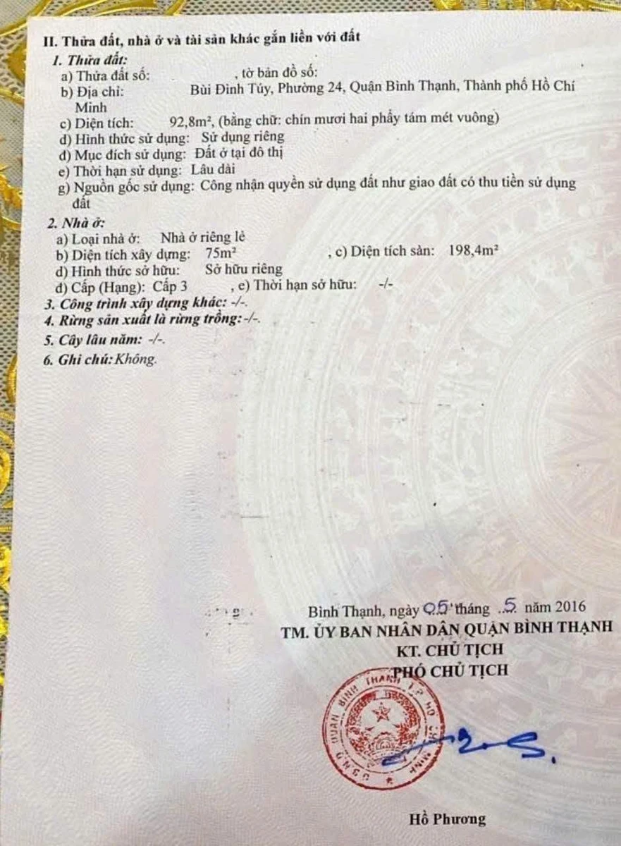 Bán nhà 4 tầng 92.8m2 Bùi Đình Túy, Bình Thạnh, 17 tỷ - Ảnh thu nhỏ 4