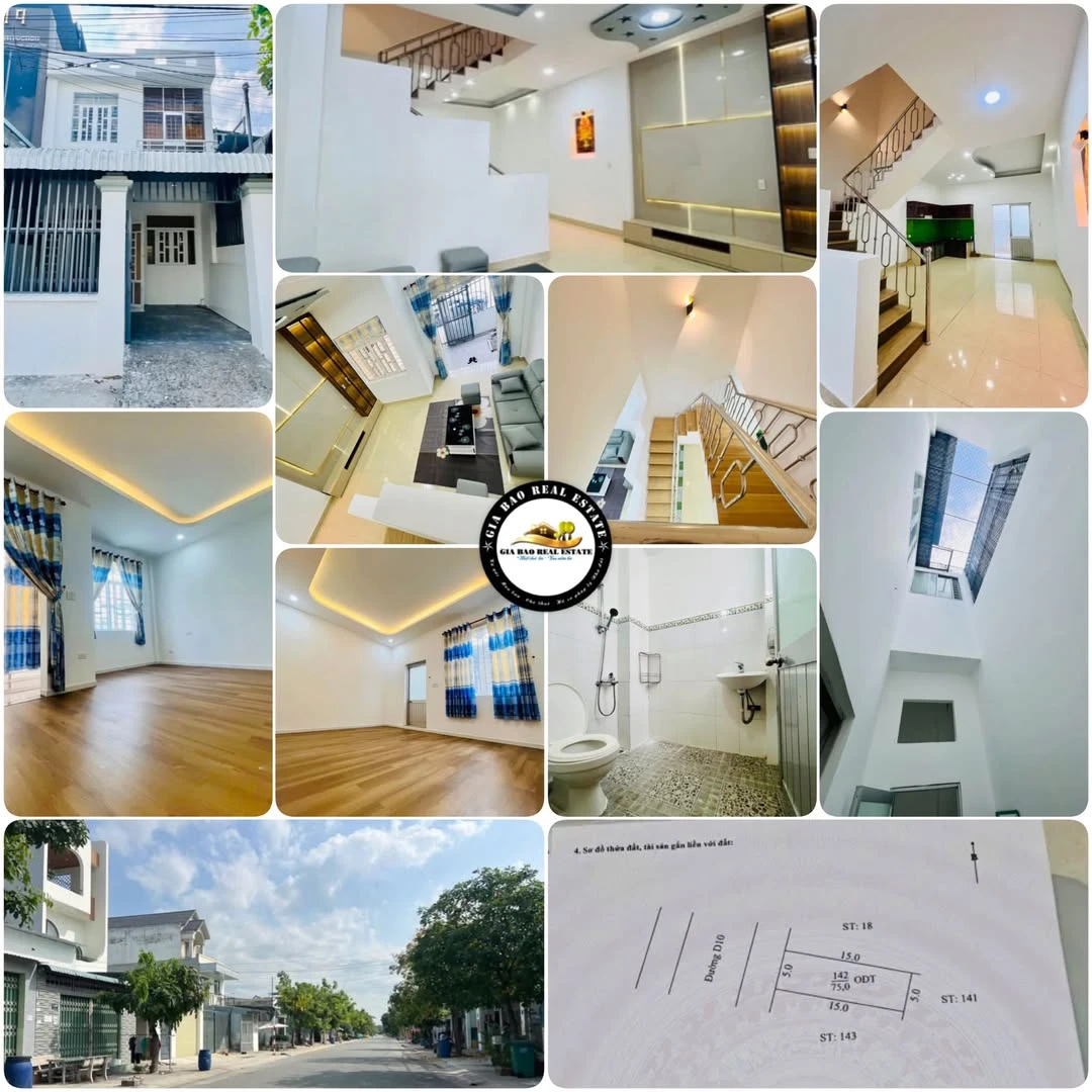 Bán nhà 1 trệt 1 lầu 75m2 Bình Dương 2,85 tỷ - Ảnh 1
