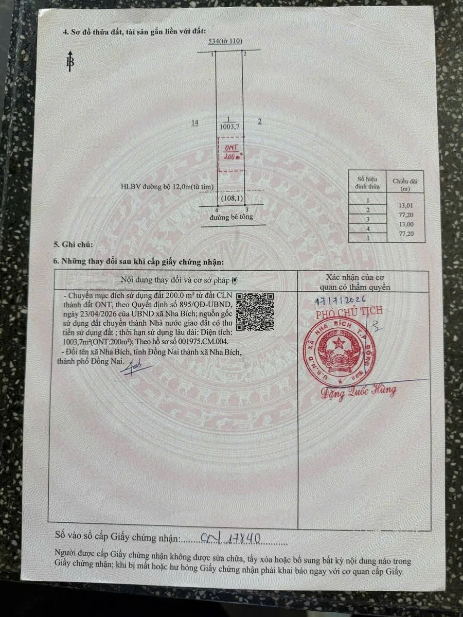 Bán đất Chơn Thành 200m² giá 860 triệu - Ảnh thu nhỏ 5