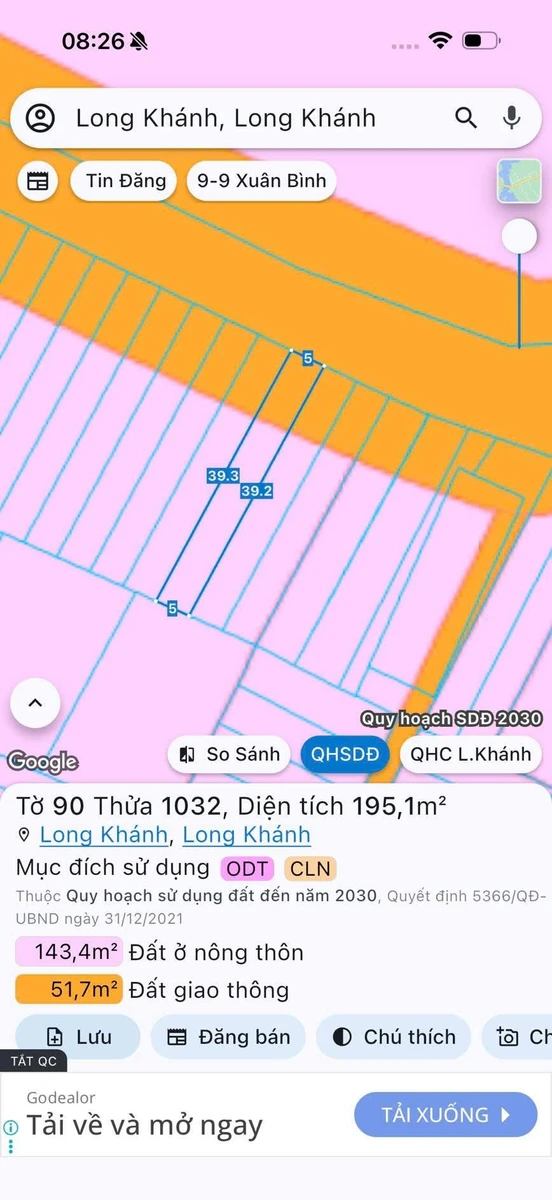 Bán đất mặt tiền Nhựa Điễu Xiển Long Khánh 200m² 2 tỷ - Ảnh thu nhỏ 3