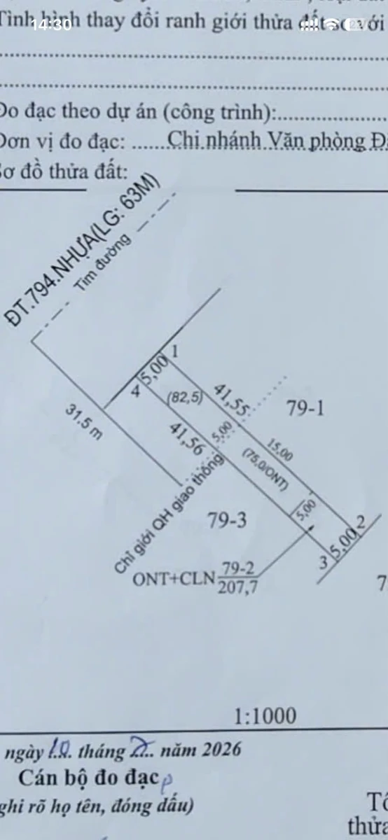 Bán đất mặt tiền đường 794 Nhà Bè, giá 300 triệu - Ảnh 1