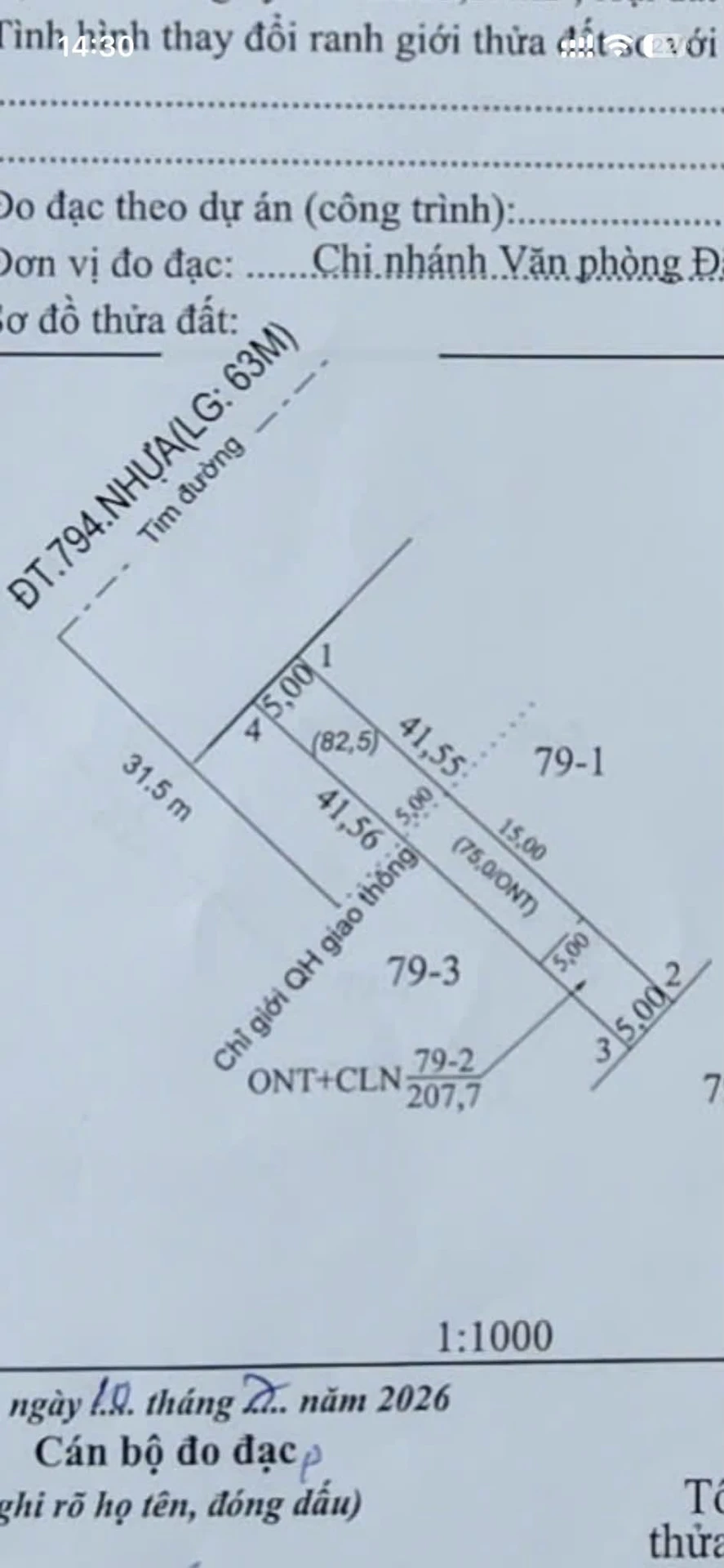 Bán đất mặt tiền đường 794 Nhà Bè, giá 300 triệu - Ảnh 1