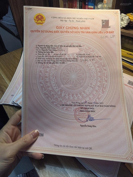 Đất nền dự án Hưng Hóa Tam Nông Phú Thọ, giá chỉ 1,6 tỷ, 85m2, đường vào rộng 24m, tiện xây dựng