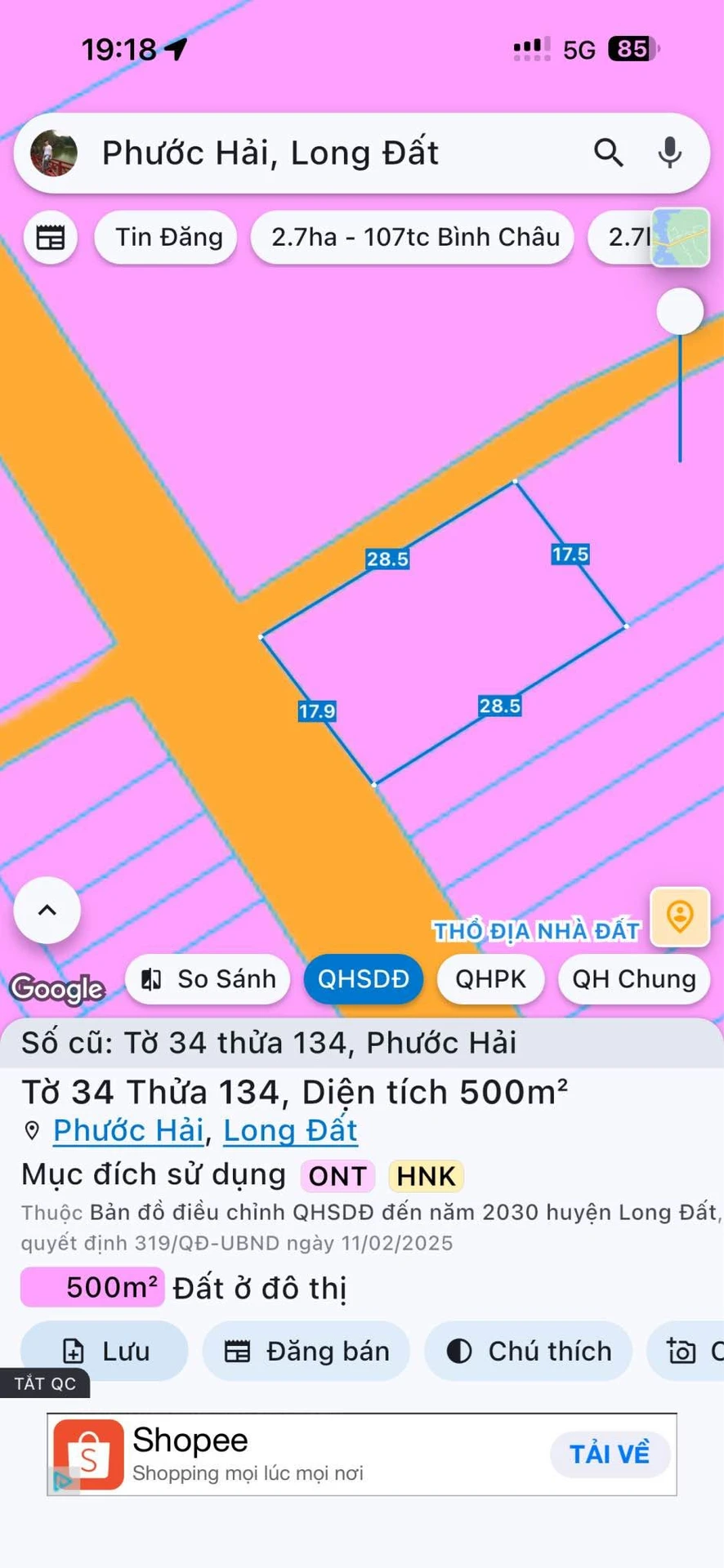 Bán lô góc 500m² KDC Long Mỹ Phước Hải 3.5 tỷ - Ảnh 1