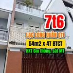 Bán nhà hẻm 4 tầng Lạc Long Quân Quận 11, 54m2, 7.6 tỷ - Ảnh thu nhỏ 1