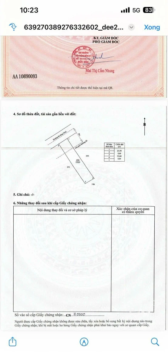 Bán gấp lô đất mặt tiền 115m² Mỹ Hạnh Nam, Đức Hòa, 850 triệu - Ảnh thu nhỏ 2