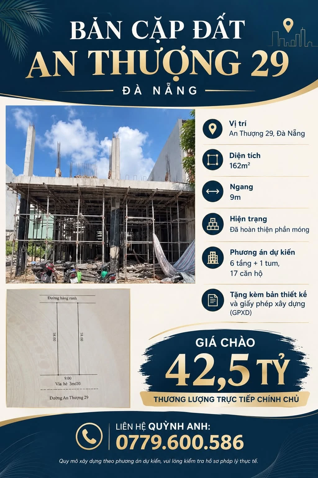 Bán cặp đất An Thượng 162m² Đà Nẵng 42.5 tỷ - Ảnh 1
